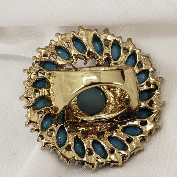 Gorgeous Turquoise & Gold Colored Ring  NWT - Picture 3 of 5